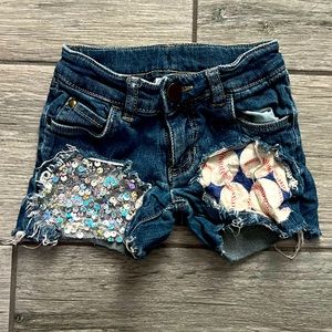 3T Distressed Baseball Shorts